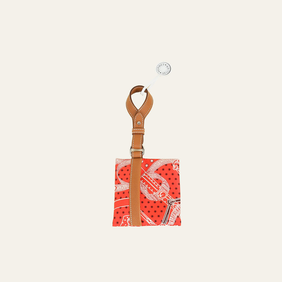 Hermes Multicolor Eperon d'Or" printed Avecsoie Pocket PM Case