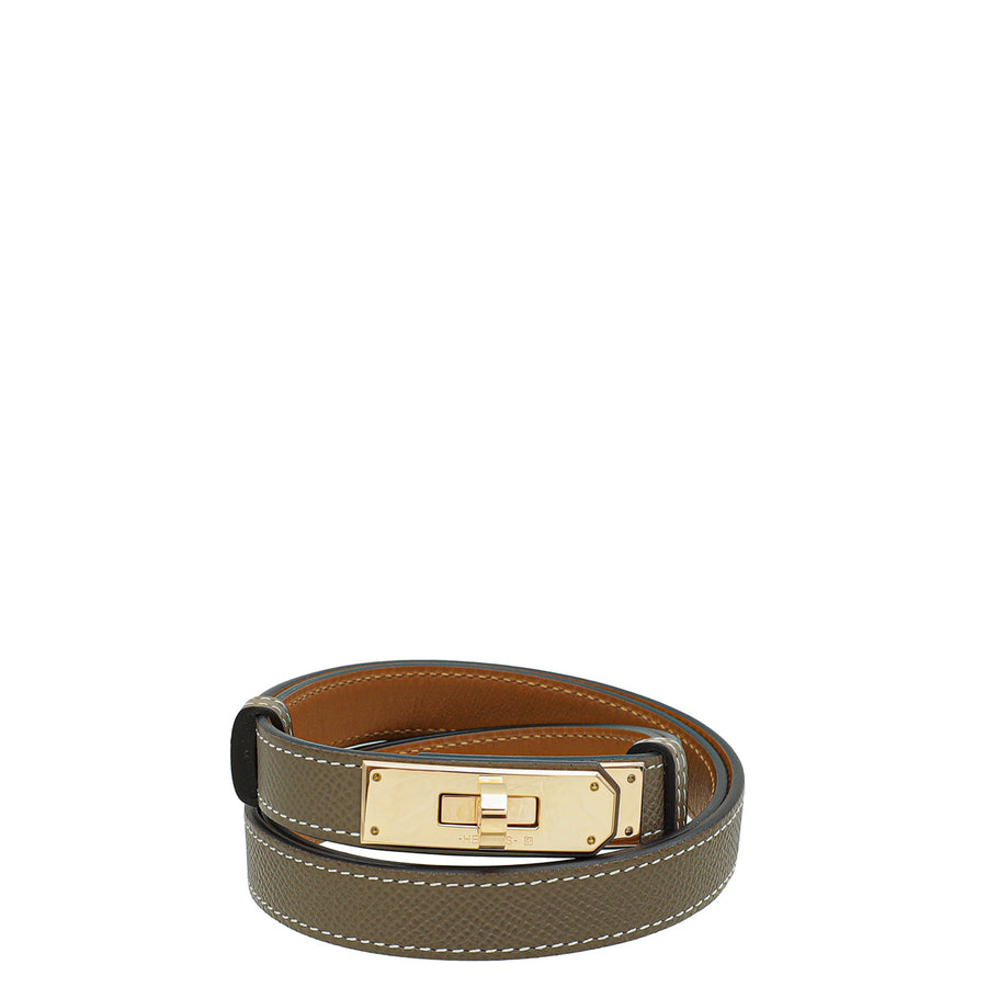 Hermes Etoupe Kelly 18 Belt