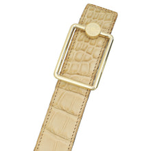 Hermes Beige Alligator Oscar 32mm Buckle Belt