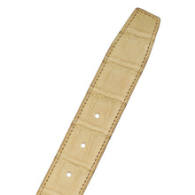 Hermes Beige Alligator Oscar 32mm Buckle Belt
