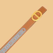 Hermes Bicolor Reversible Rivage Print Buckle 24mm Belt