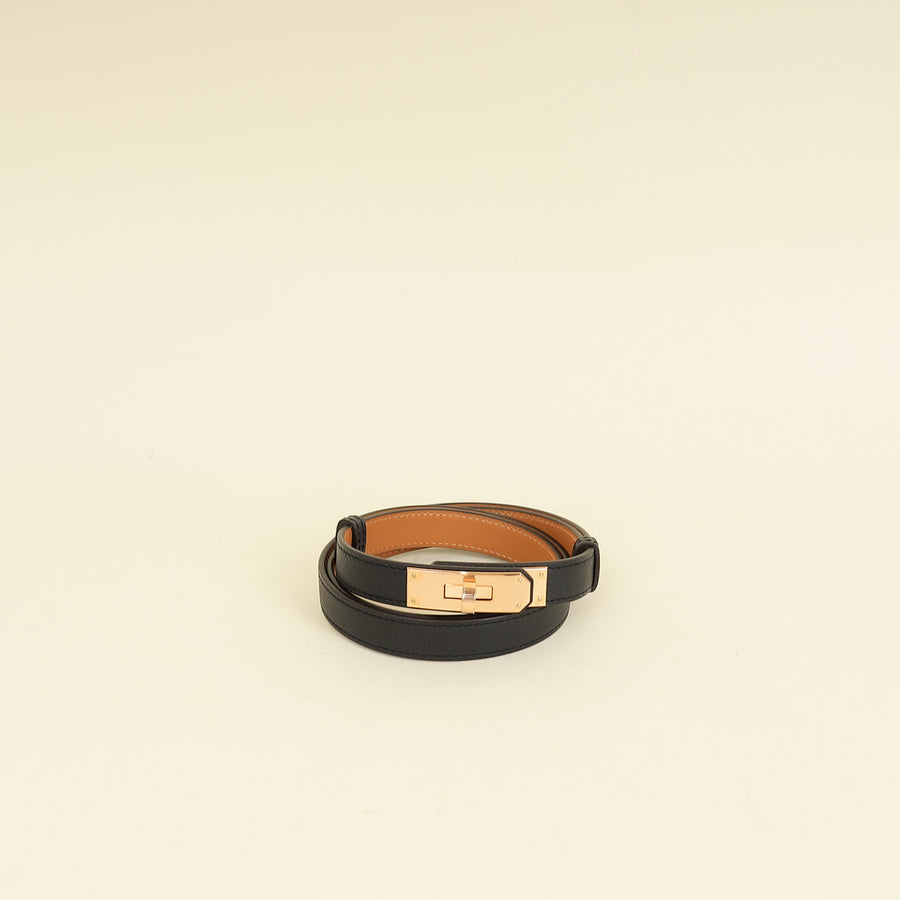 Hermes Noir Kelly 18 Belt