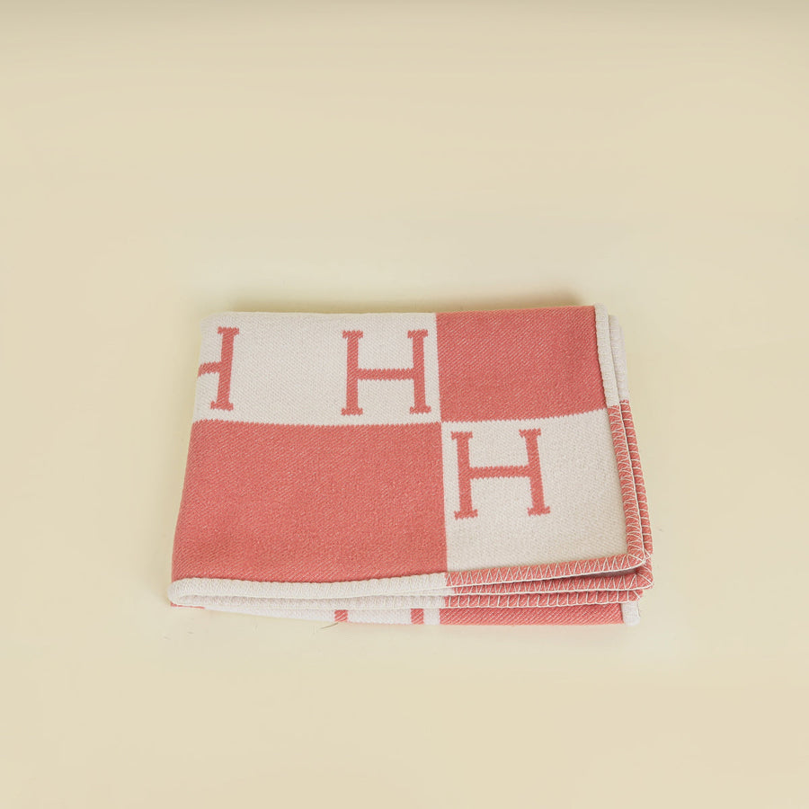 Hermes Rose Airelles Avalon Baby Blanket