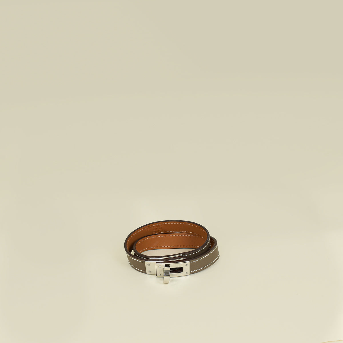 Hermes Etoupe Kelly Double Tour Bracelet