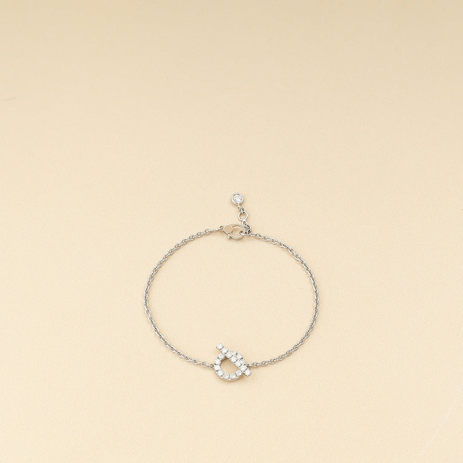 Hermes 18K White Gold Finesse Diamond Bracelet