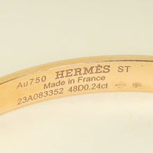 Hermes 18K Rose Gold Collier de Chien w/Diamond Small Model Bracelet