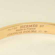 Hermes 18K Rose Gold Kelly Diamond Small Model Bracelet
