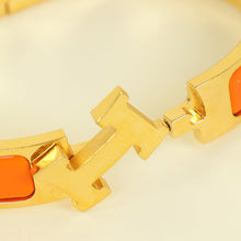 Hermes Orange Clic H Bracelet