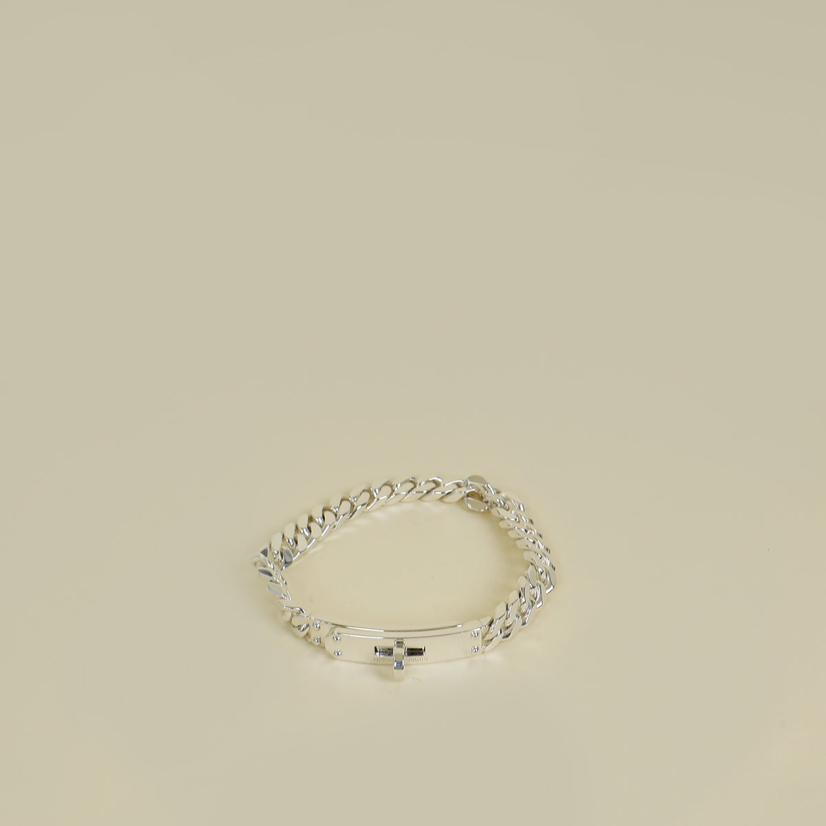Hermes Sterling Silver Kelly Gourmette Bracelet, Very Small Model
