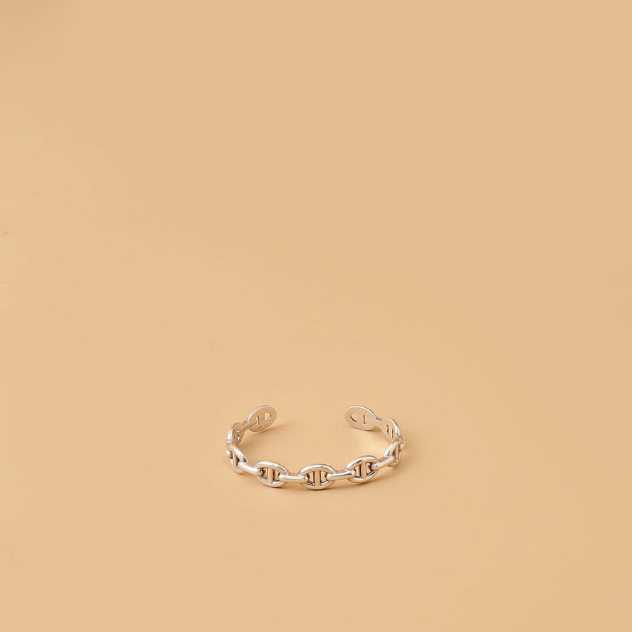 Hermes Sterling Silver Chaine d'ancre Enchainee Bracelet
