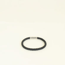 Hermes Noir Braided Leather Bracelet