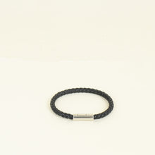 Hermes Noir Braided Leather Bracelet