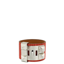 Hermes Orange Lizard Collier de Chien Bracelet
