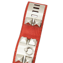 Hermes Orange Lizard Collier de Chien Bracelet