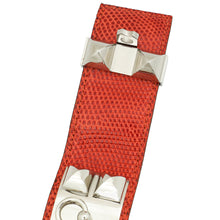 Hermes Orange Lizard Collier de Chien Bracelet