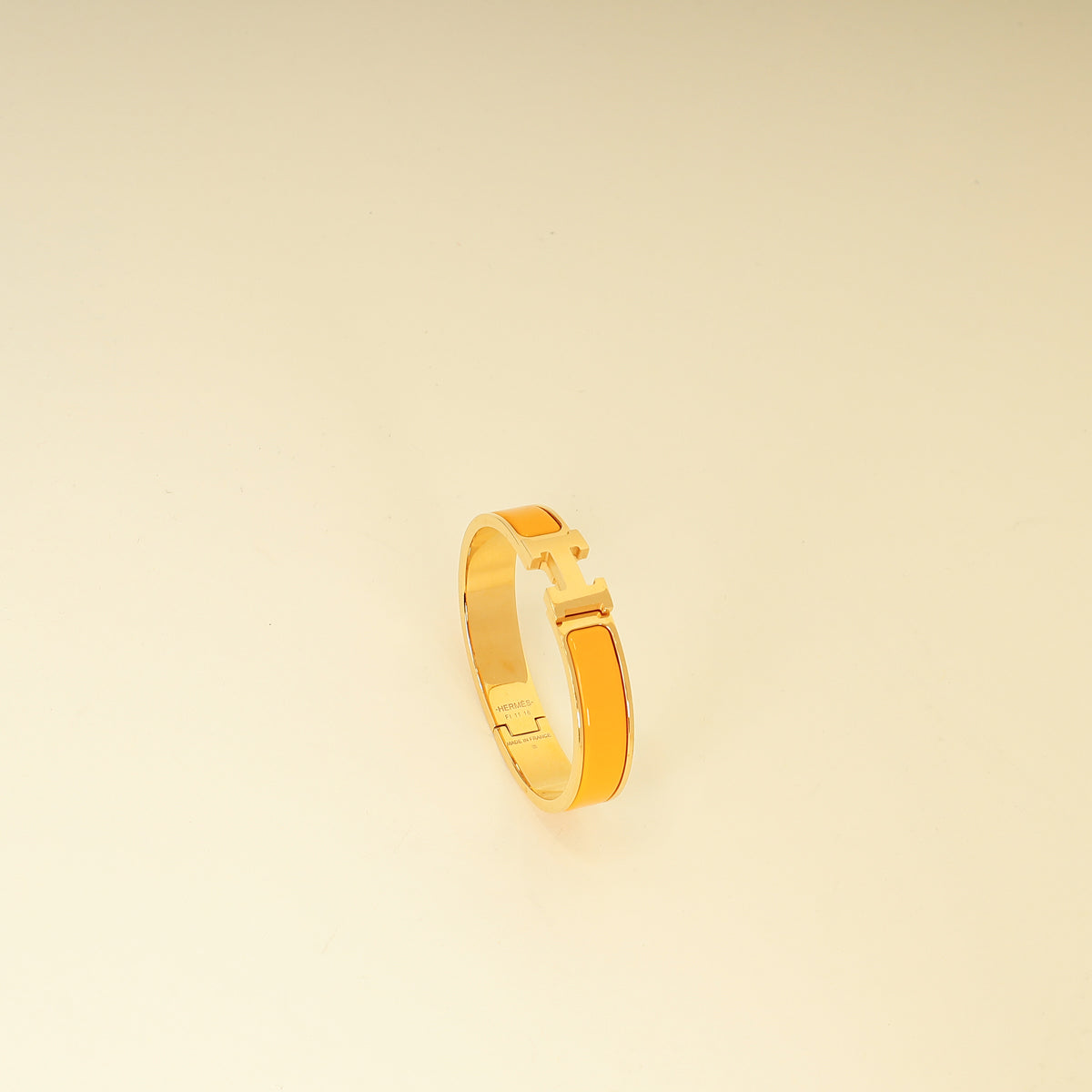 Hermes Jaune Madras Clic H PM Bracelet