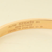 Hermes 18K Rose Gold Kelly Diamond Small Model Bracelet