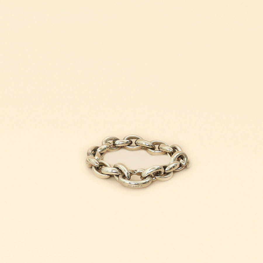 Hermes Silver Heavy Chain Links Bracelet