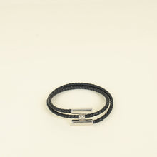 Hermes Noir Tournis Tresse Bracelet