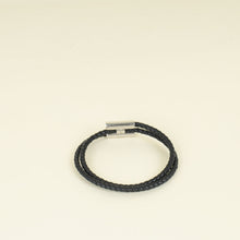 Hermes Noir Tournis Tresse Bracelet