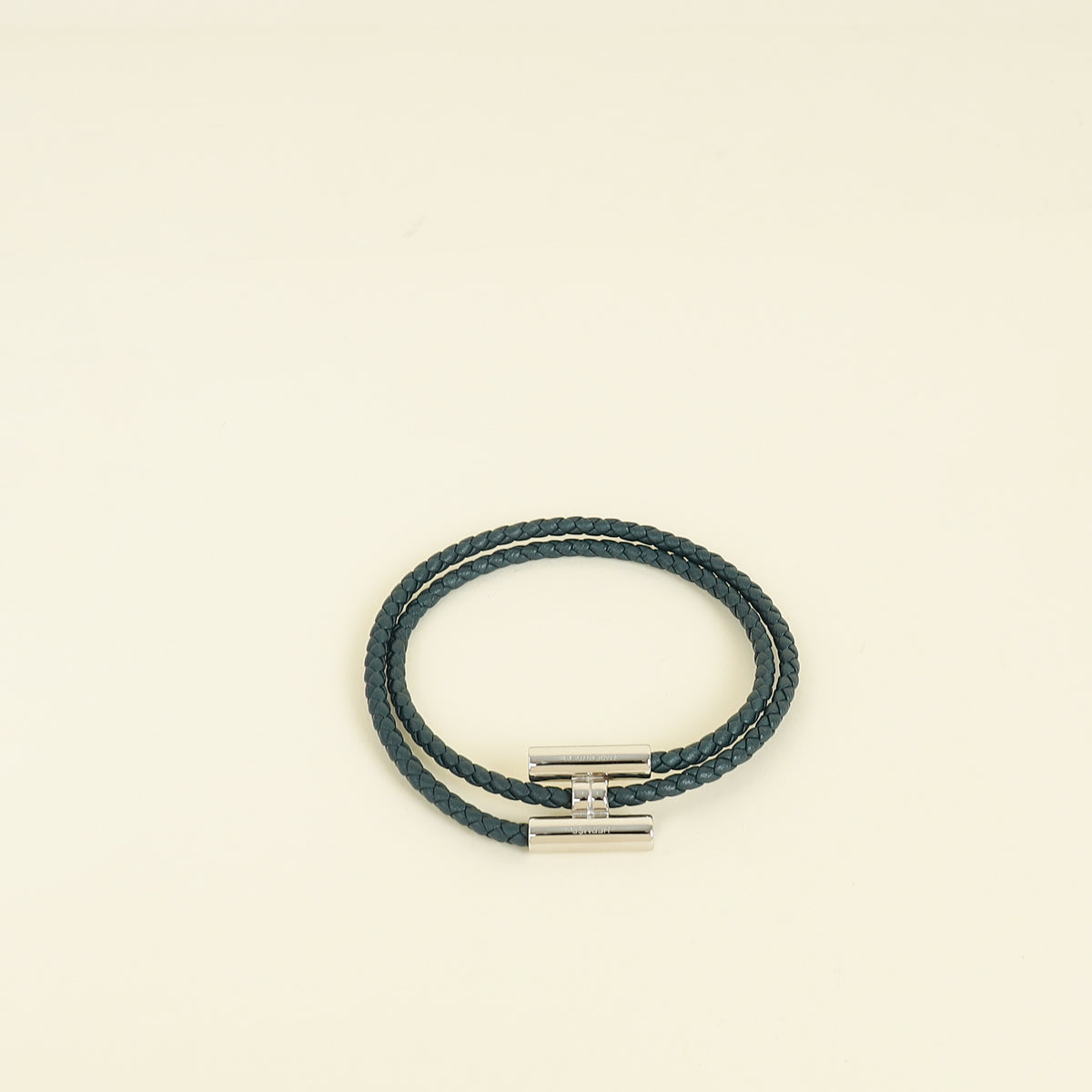 Hermes Vert Tournis Tresse Bracelet