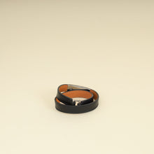 Hermes Noir Rivale Double Tour Bracelet