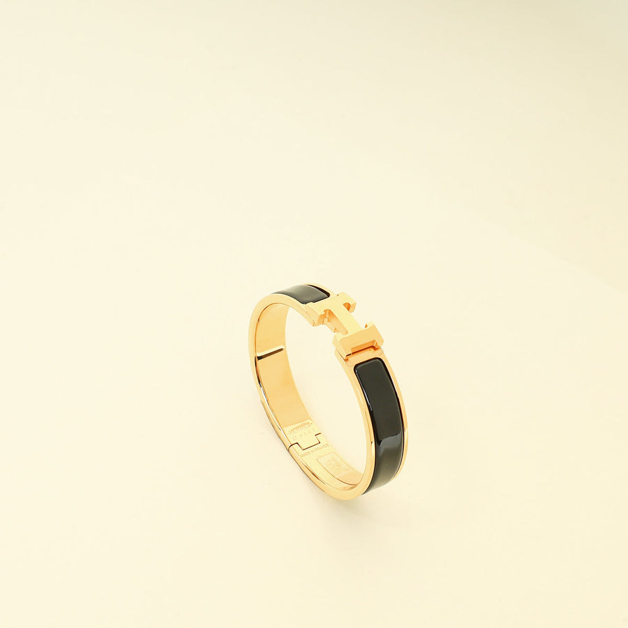 Hermes Noir Clic H Bracelet