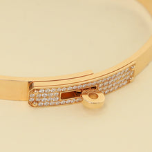 Hermes 18K Rose Gold 61 Diamond Kelly Bracelet
