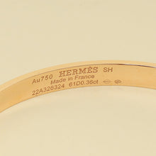 Hermes 18K Rose Gold 61 Diamond Kelly Bracelet