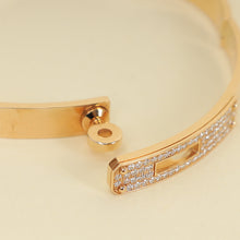 Hermes 18K Rose Gold 61 Diamond Kelly Bracelet