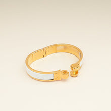 Hermes Blanc Enamel Hinged Bracelet