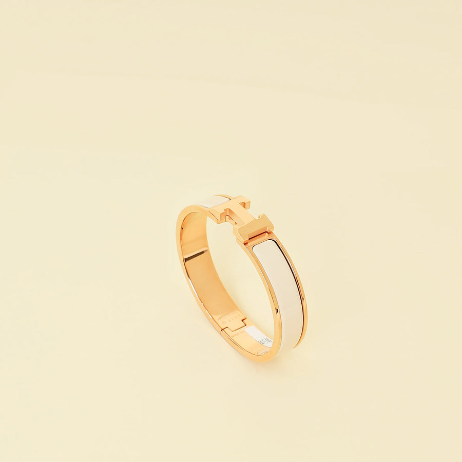 Hermes Cream Clic H PM Bracelet