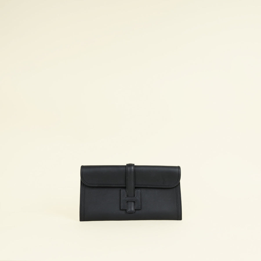 Hermes Noir Jige Elan Clutch 29