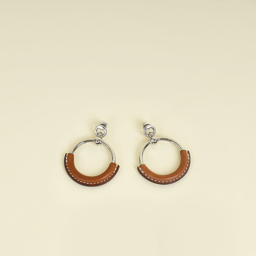 Hermes Fauve Loop Earrings