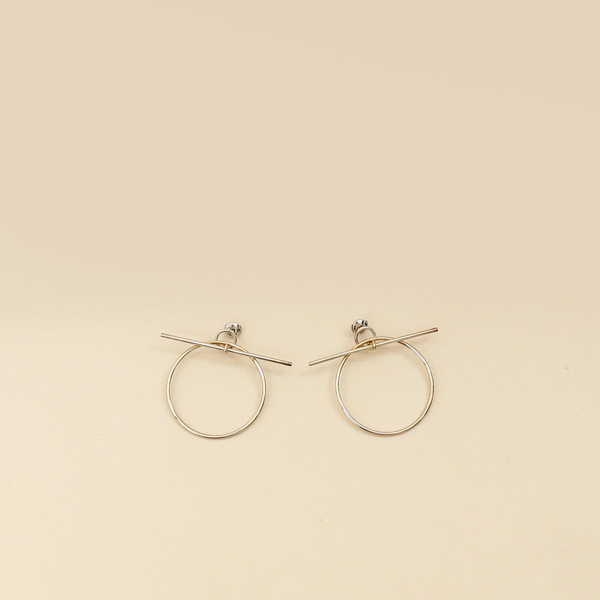 Hermes Silver MM Loop Earrings