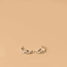 Hermes Sterling Silver Chaine d'ancre Enchainee Ear Climber Earring