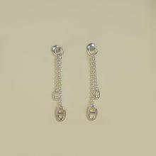 Hermes Sterling Silver Farandole Earrings, Small Model