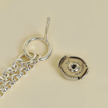 Hermes Sterling Silver Farandole Earrings, Small Model