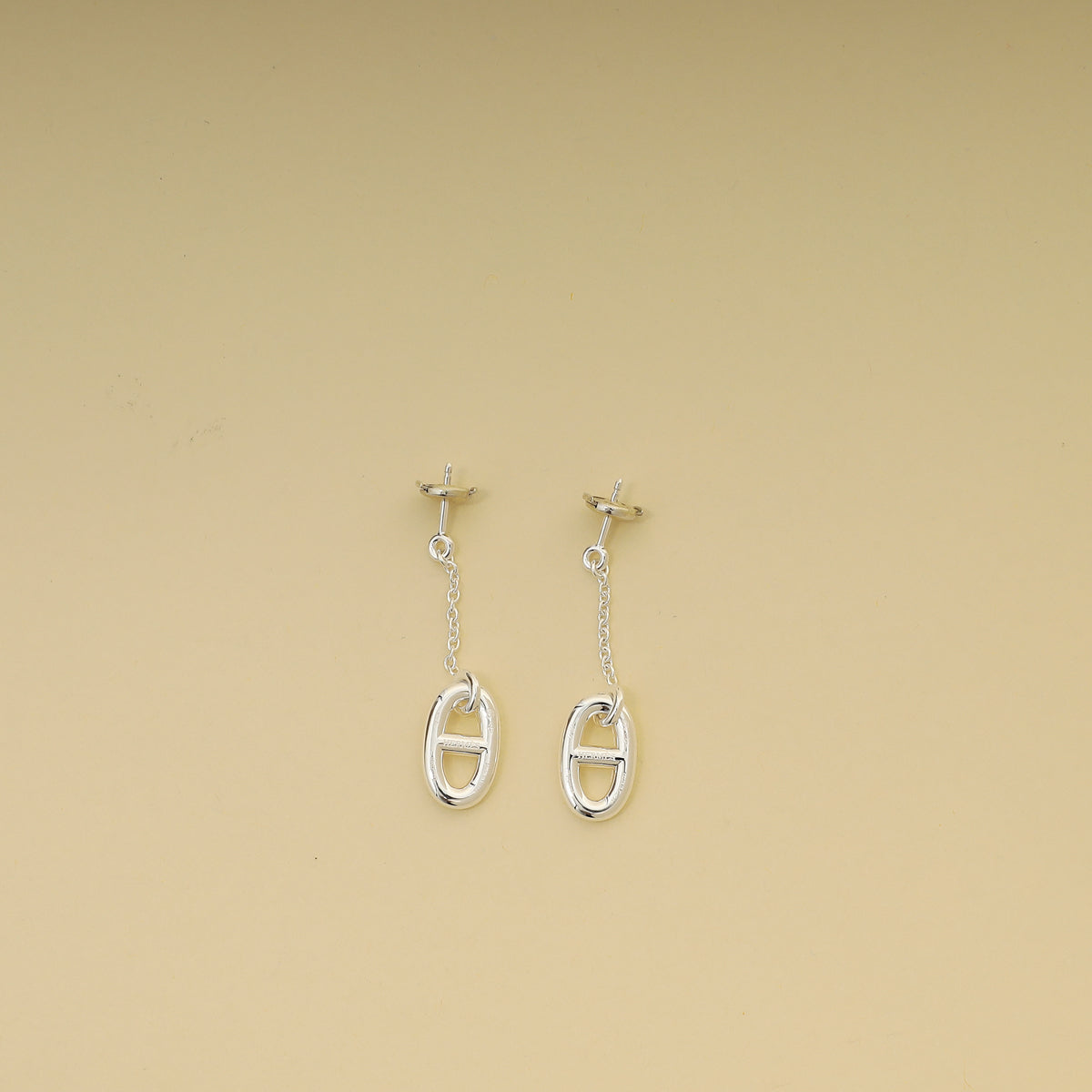 Hermes Sterling Silver Medium Model Farandole Earrings