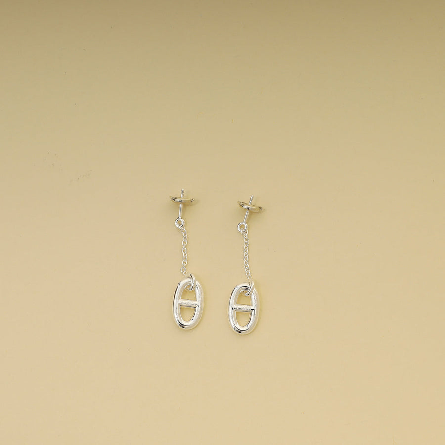 Hermes Sterling Silver Medium Model Farandole Earrings