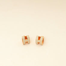 Hermes Light Gray Mini Pop H Earrings