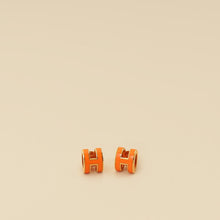 Hermes Orange Mini Pop H Earrings
