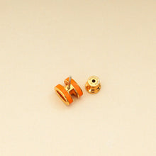 Hermes Orange Mini Pop H Earrings