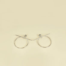 Hermes Sterling Silver Loop Earrings, Medium Model