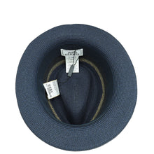 Hermes Navy Multicolor Braided Hemp Claudio Hat