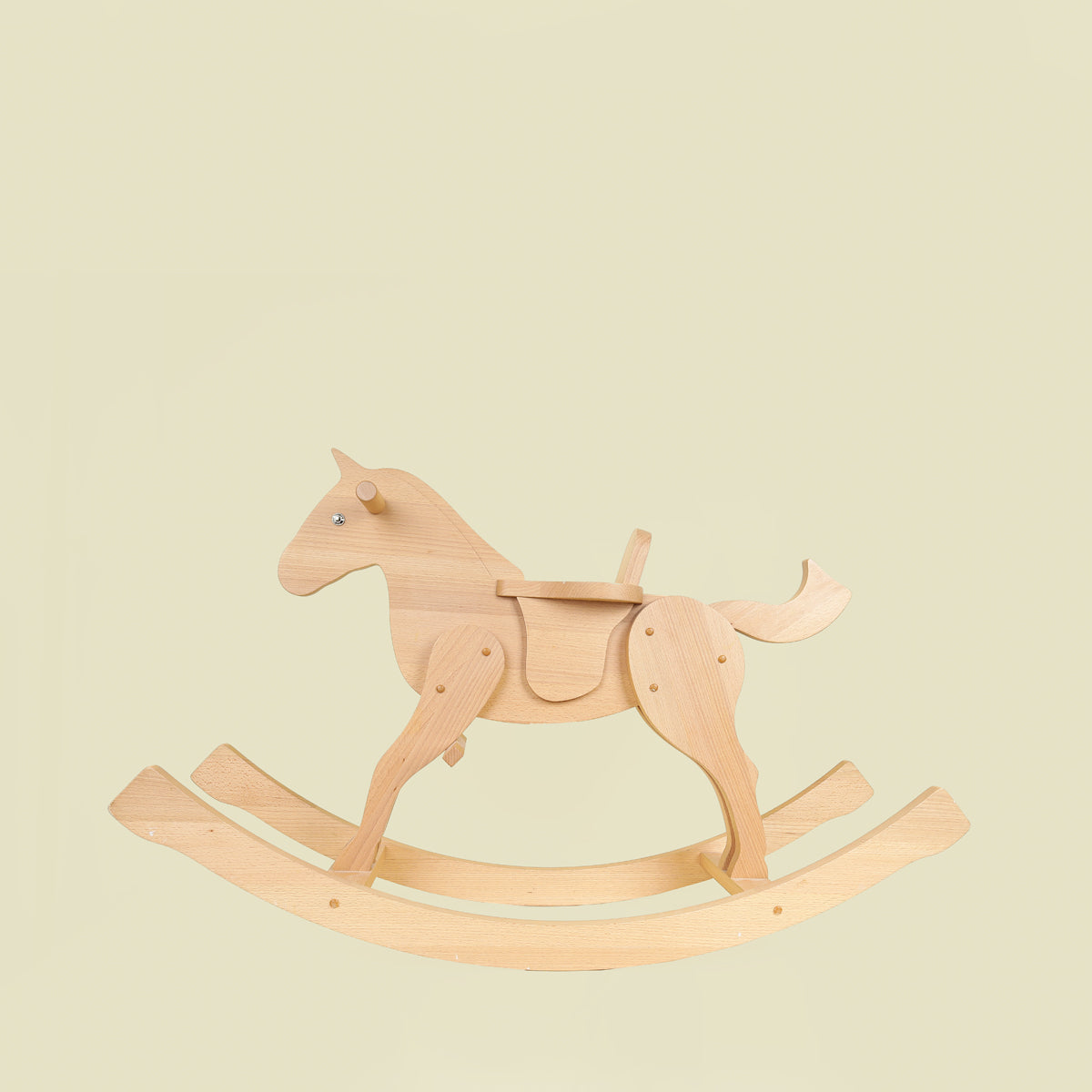Hermes Naturel Wooden Rocking Horse