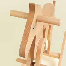 Hermes Naturel Wooden Rocking Horse