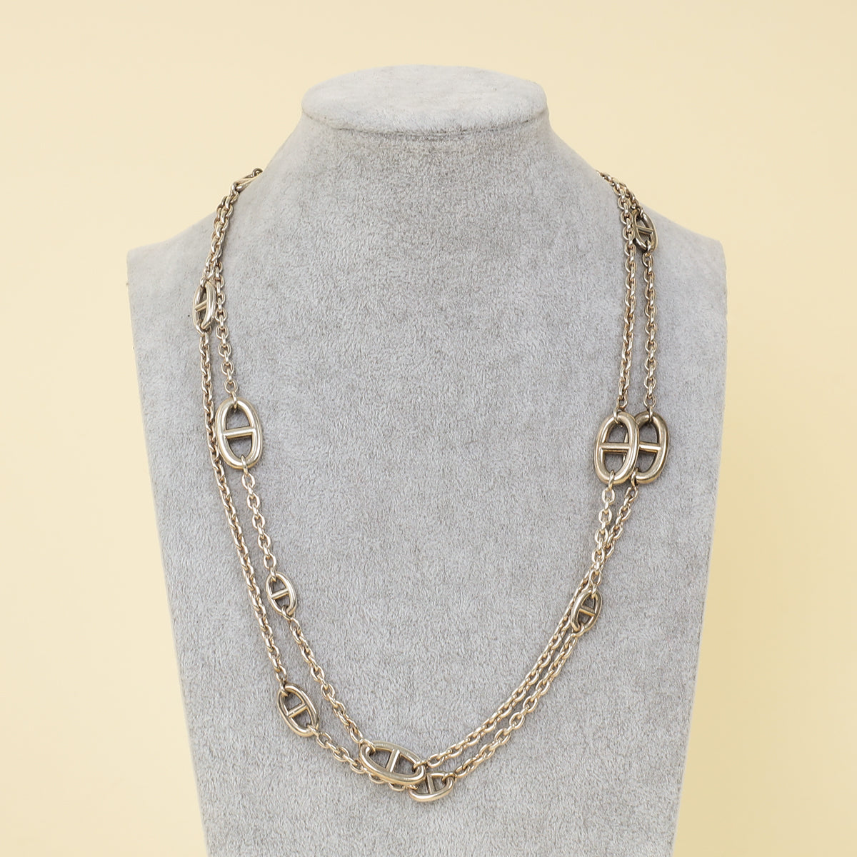 Hermes Sterling Silver Farandole 120 Necklace