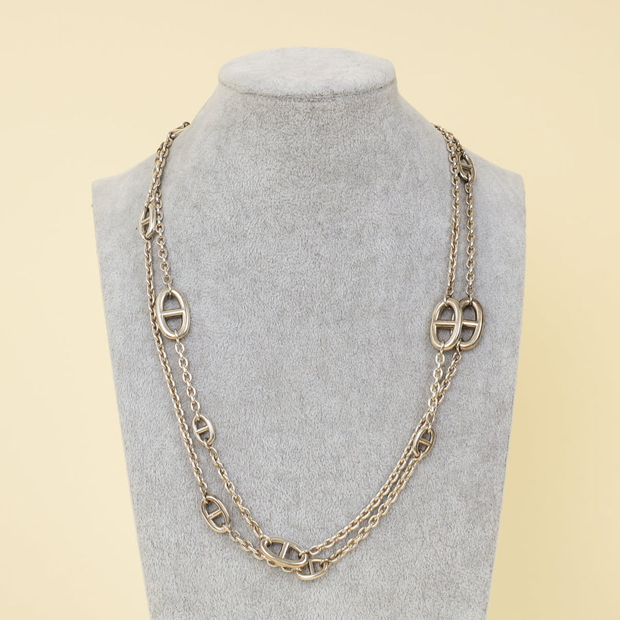 Hermes Sterling Silver Farandole 120 Necklace