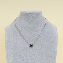 Hermes Black Mini Pop H Pendant Necklace